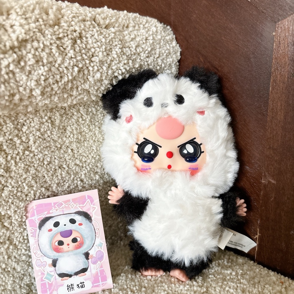 Baby three Adorable Black and White Panda Plush Toy